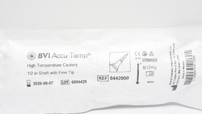 BVI 8442000 Accu-Temp High Temperature Cautery 1/2 in. Shaft with Fine Tip